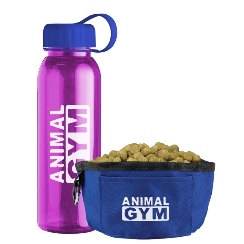 24 oz. Tritan Bottle & Folding Dog Bowl