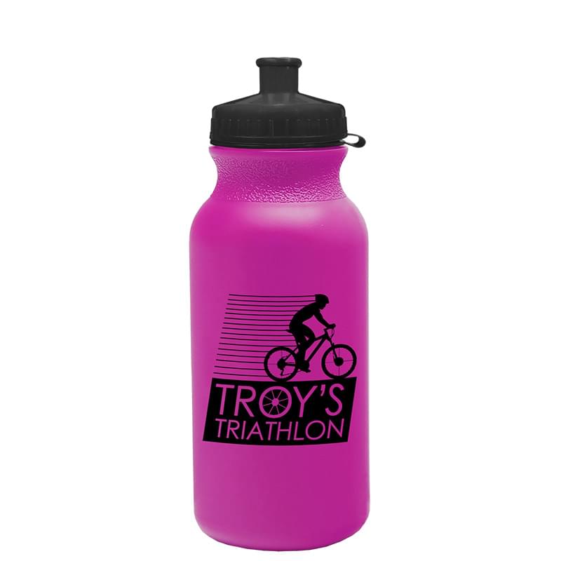 The Omni - 20 oz. Bike Bottle Colors with Tethered Push-pull Lid