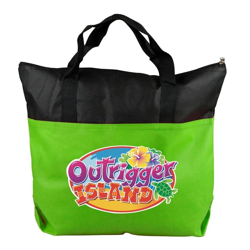 The Colleague - 2-Tone Non-Woven Zip Tote-DP