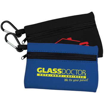 Neoprene Zipper Tote with Carabiner