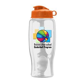 27 oz. Transparent Bottle - Flip Lid - Digital