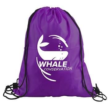 The Junior - 13" x 16" Polyester Drawstring Backpack