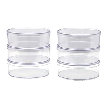 4.3" x 1.4" Clear Plastic Round
