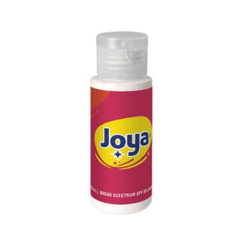 2 OZ. SPF 30 SUNSCREEN IN CLEAR CYLINDER BOTTLE WITH CLEAR FLIP TOP