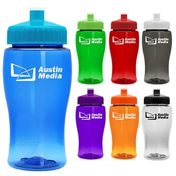 18 oz. Poly-Pure Junior Sports Bottle - Push Pull Lid