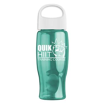 Poly-Pure - 27 oz. Transparent Bottle with Oval Crest Lid
