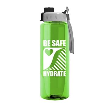 The Guzzler - 32 oz. Transparent Bottle with Quick Snap Lid